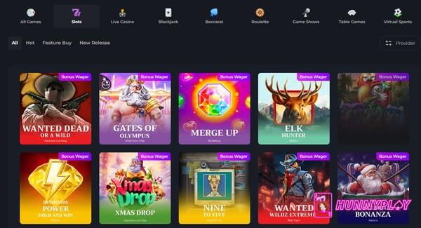 Play free bitcoin slots at HunnyPlay