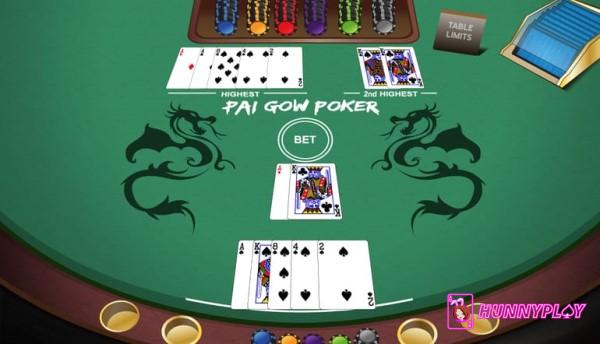 Illustration of a Pai Pow Poker game