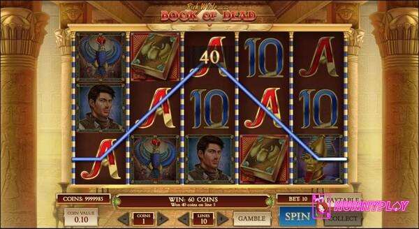 Triumph in the primary round of Book of Dead slots