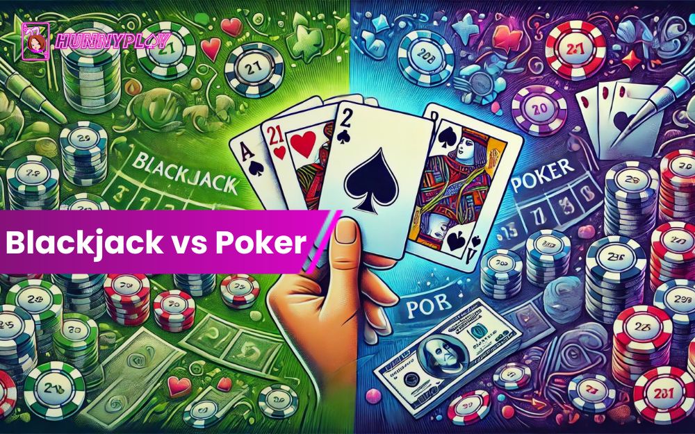 Blackjack vs Poker - Feature Image