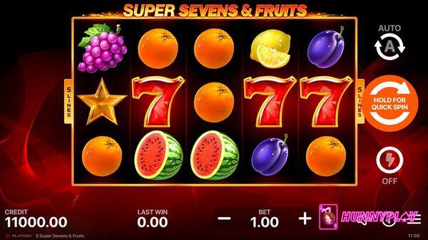 best Playson slot - 7 Super Sevens and Fruits