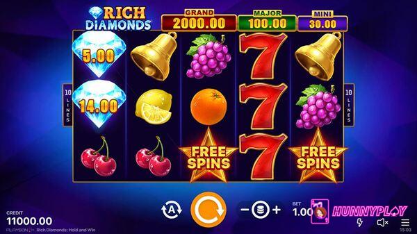 best Playson slot - Rich Diamonds: Hold and Win