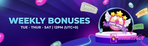 HunnyPlay Weekly Bonus - 2