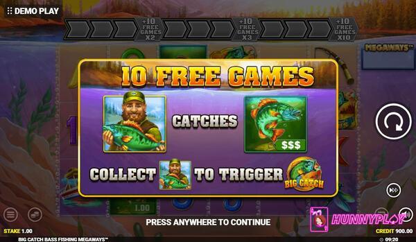 Big Catch Bass Fishing Megaways - free game