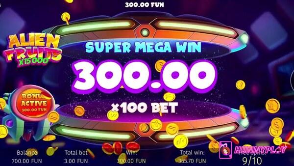 Big win in Alien Fruits slot