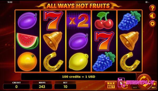 Spin the reels of All Ways Hot Fruits is very easy