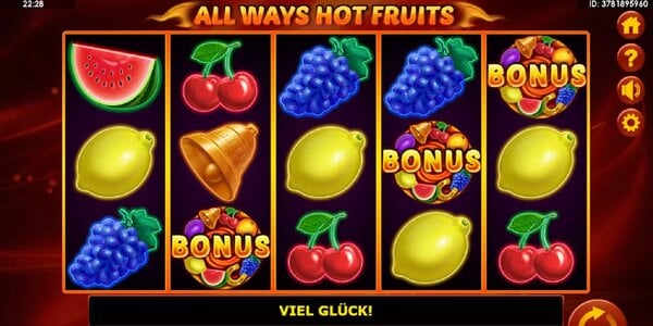 All Ways Hot Fruits is a classic fruit-themed slot.