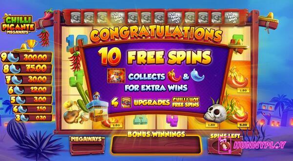 Chilli Picante Megaways slot - Free spins