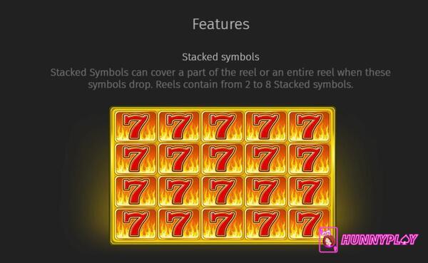 Stacked symbols feature in Fruit Million slot