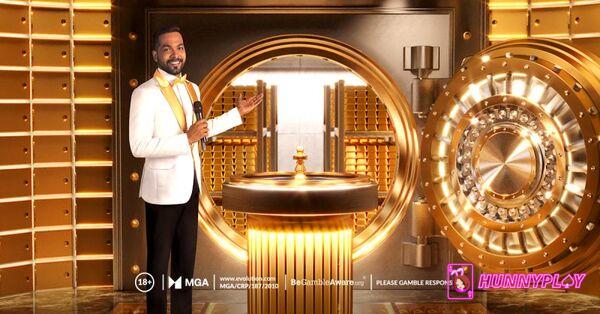 Gold Vault Roulette set in a lavish studio