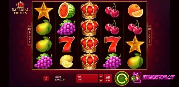 Imperial Fruits 100 Lines embraces a classic fruit slot aesthetic.