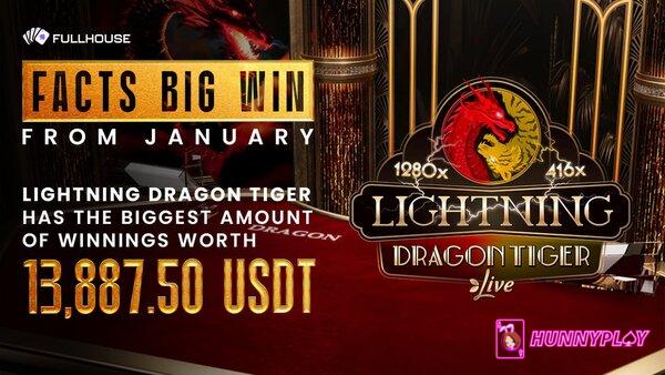 Big win in Lightning Dragon Tiger