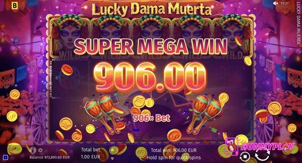 Big win in Lucky Dama Muerta slot 