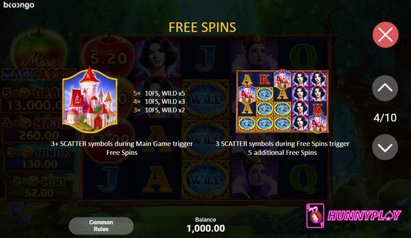 Free Spins bonus game in More Magic Apple