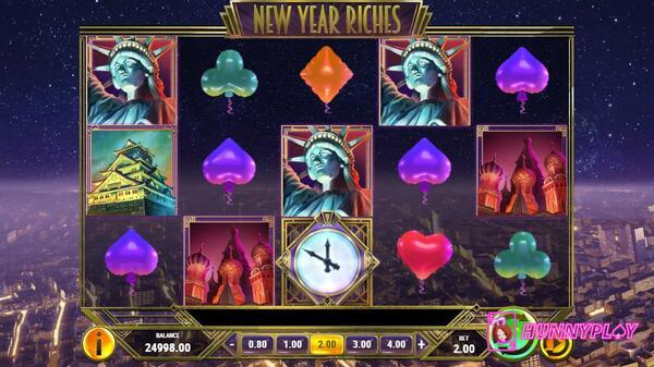 New Year Riches slot captures the anticipation of bidding farewell to one year.