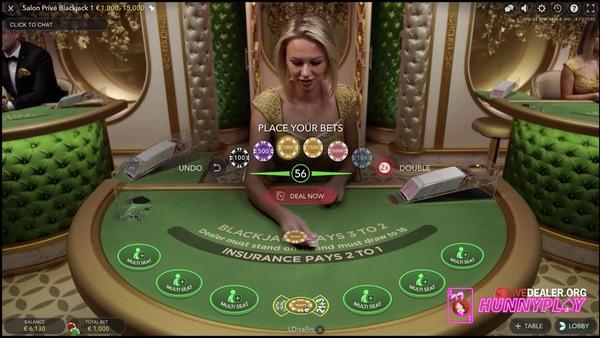 Salon Prive Blackjack offers exciting side bets