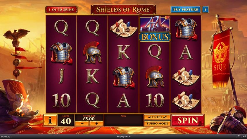 About Shields of Rome Slot At HunnyPlay