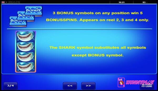 Feature instructions of Wild Shark Slot