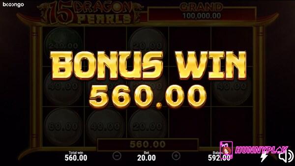 Big win in 15 Dragon Pearls slot