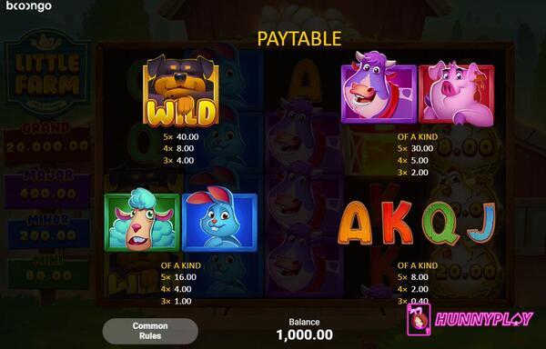 Little Farm slot - payouts